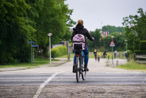 Naar school fietsen