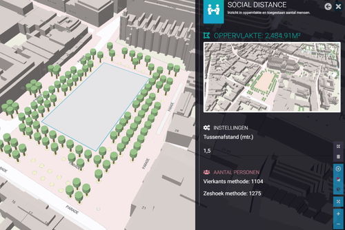 De capaciteit van de buitenruimte in de 1,5 meter samenleving